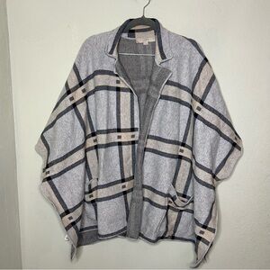 LOFT Women's Gray Plaid Jacket Size M/L